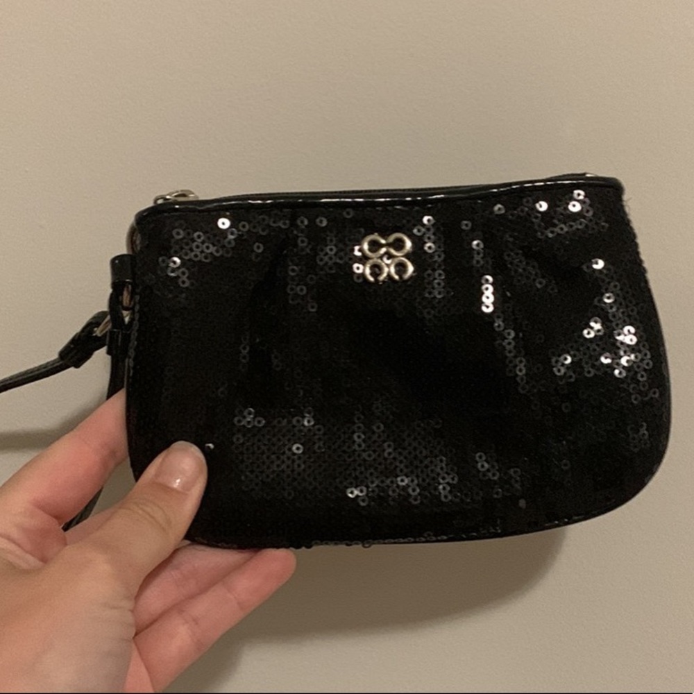 Coach black sequin clutch. Hardly ever used